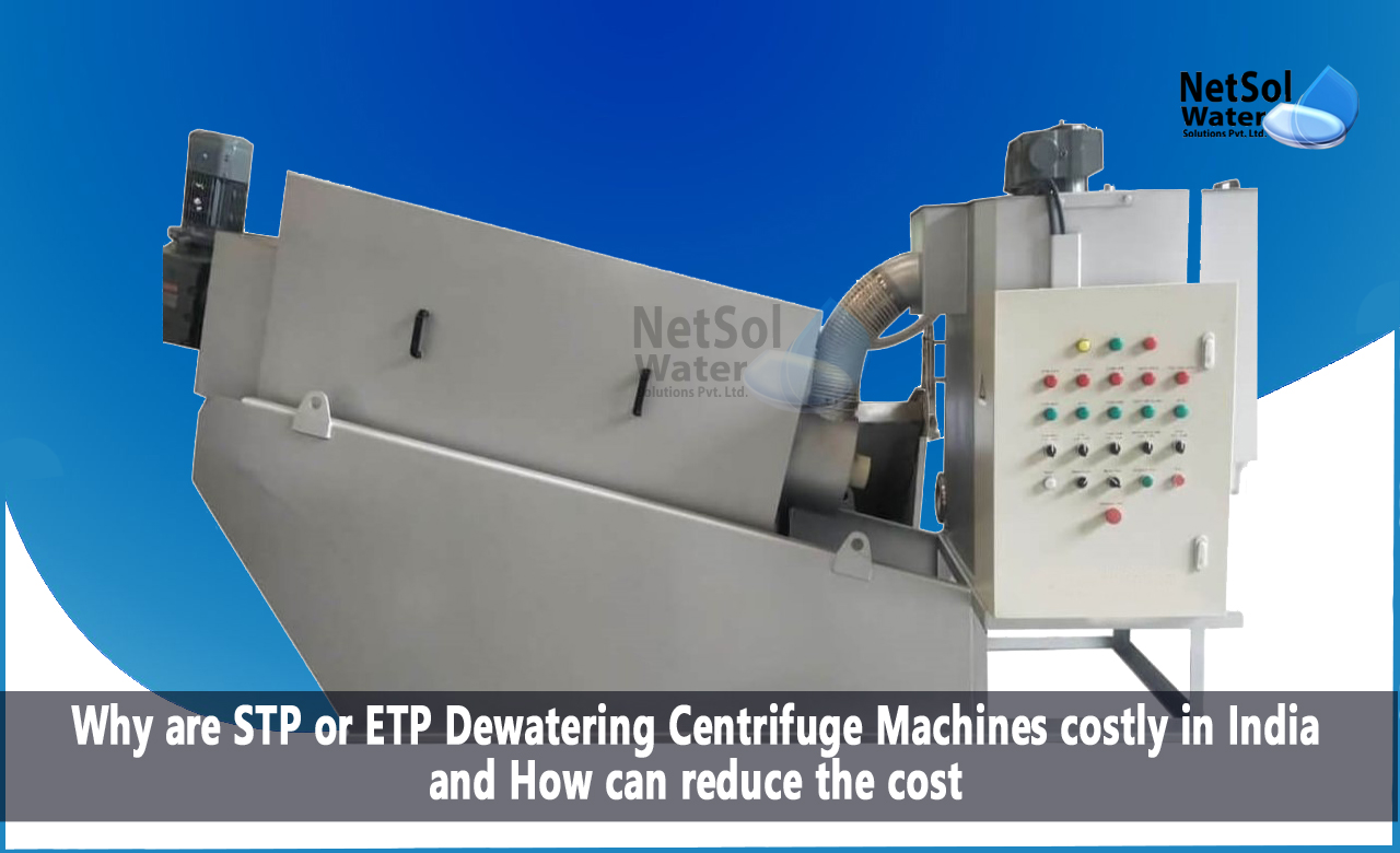 Why are STP/ETP Dewatering Centrifuge Machines costly in India, How can the cost of centrifuge machines be reduced, What are the other alternatives to dewater sludge in India