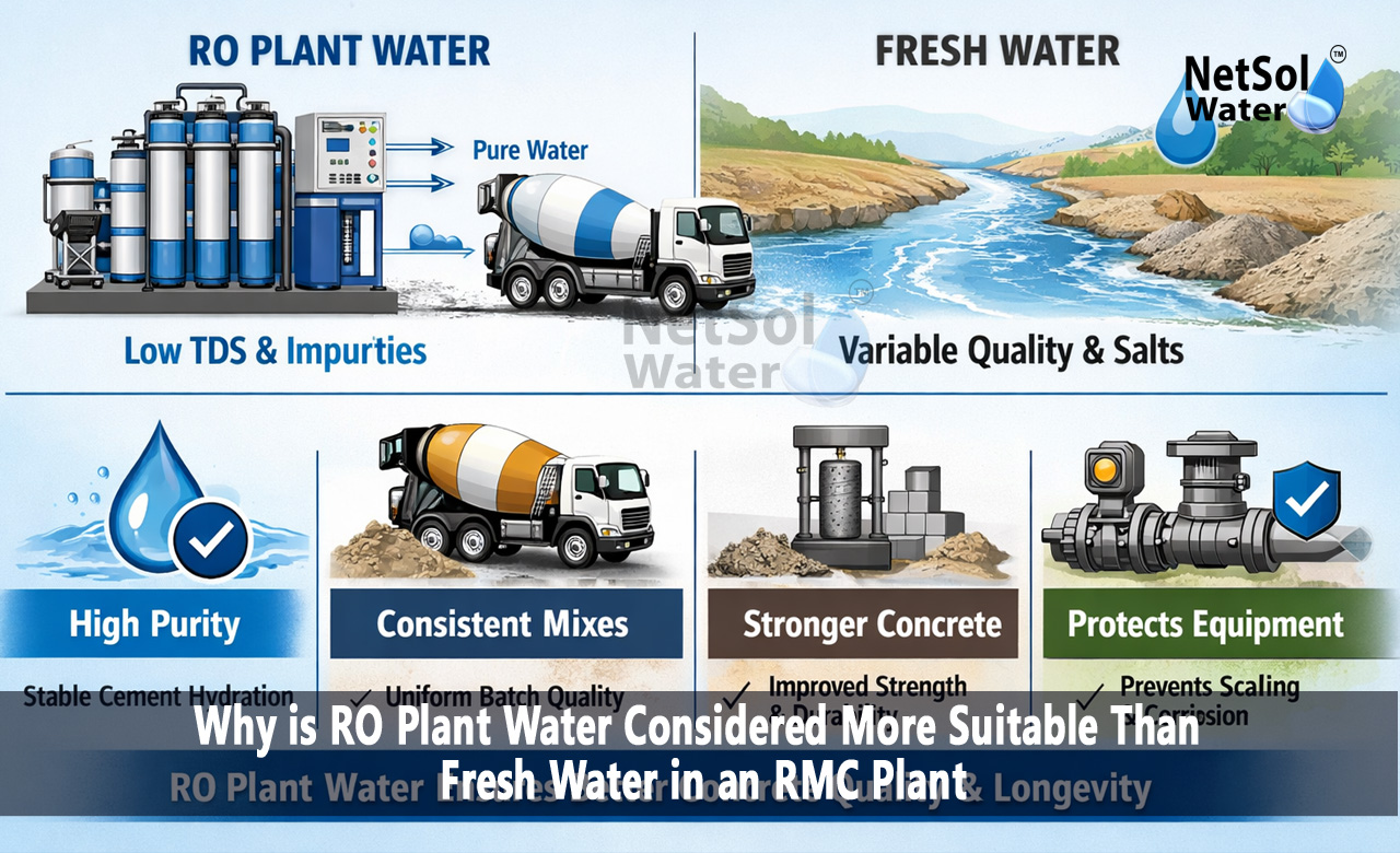 Is RO water better than normal water for RMC plants, What are the advantages of RO water