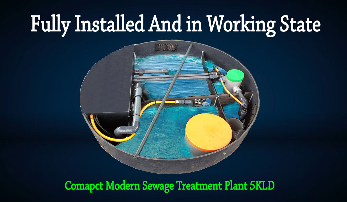 packaged compact / small sewage treatment plant 5kld in delhi, noida, india